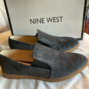 Nine West Gray Suede Loafers